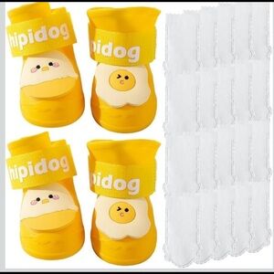 New! “DOLAIMENG” disposable pet waterproof paw covers and  “Hipidog”booties. S/M